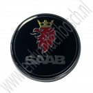 Motorkap embleem zwart Saab 50mm Saab 9-3v1 2000-2003, ond.nr. 5289871
